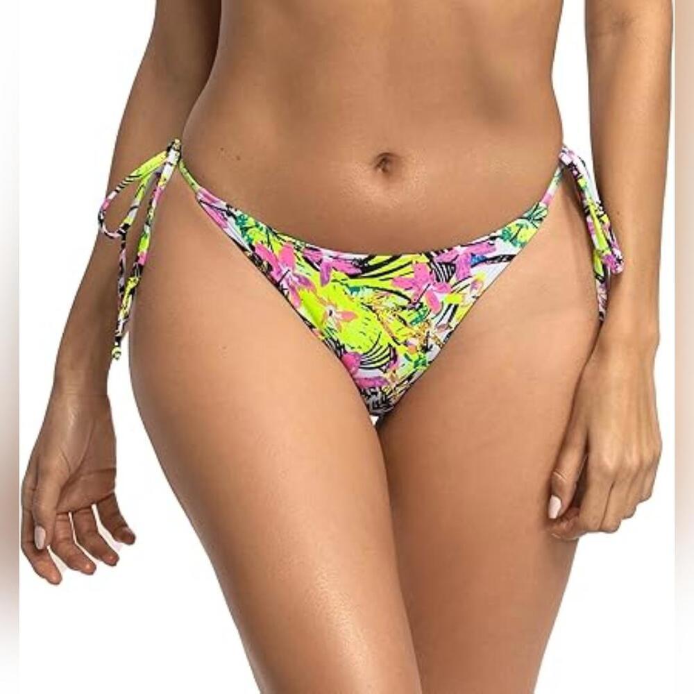 NWT Relleciga Women's Cheeky Lace Thong Swimsuit Bikini Bottoms, XL (16-18)